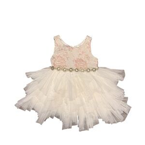 American Princess Pink and White Formal Dress